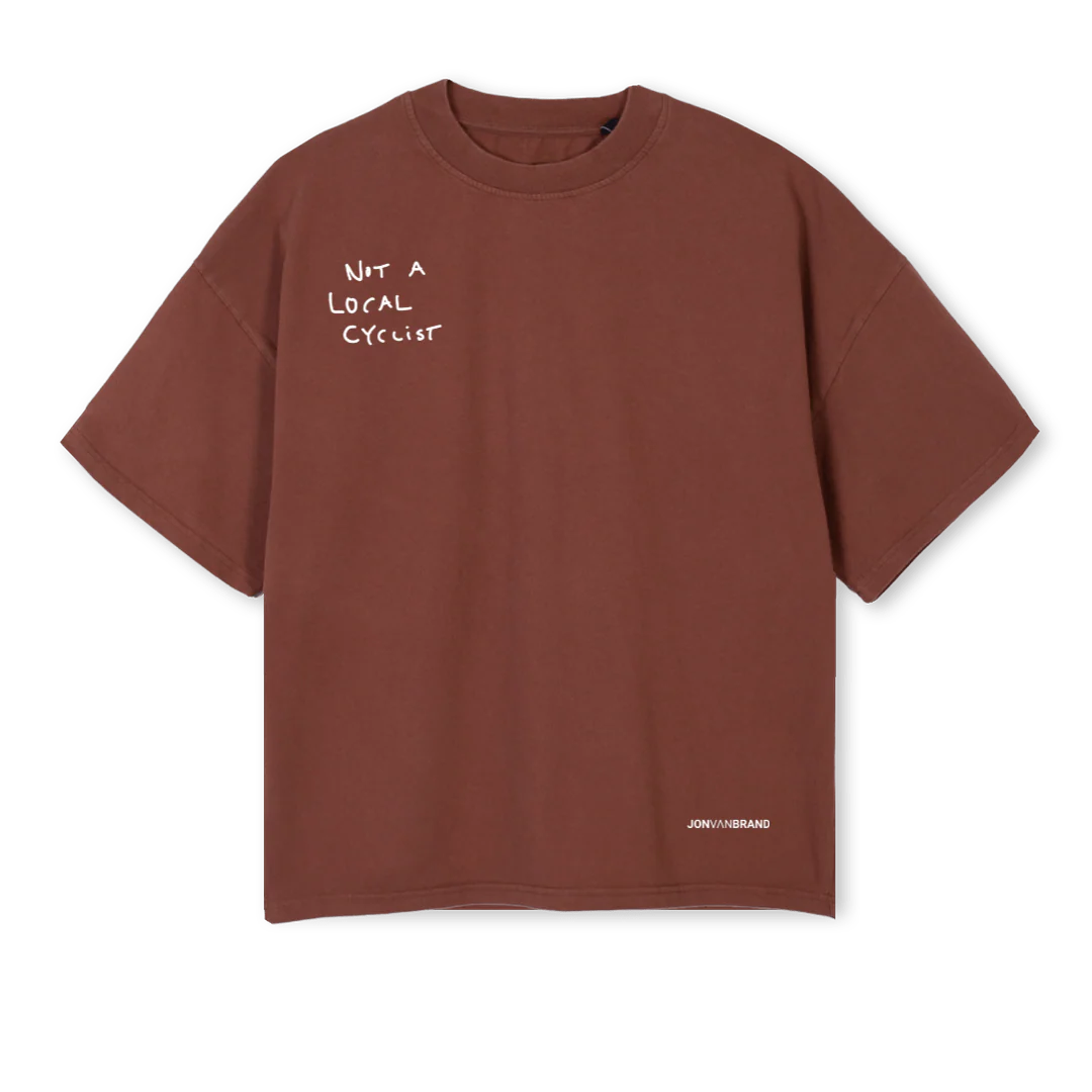 JVBNOTACYCBROWNL Vintage Brown Oversized Boxy Tee.