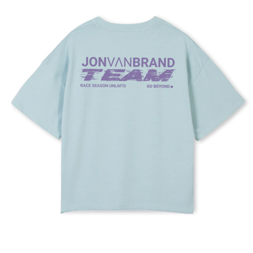 JVBOFFBIKERACE Cold Blue Oversized Boxy Tee. - Image 2