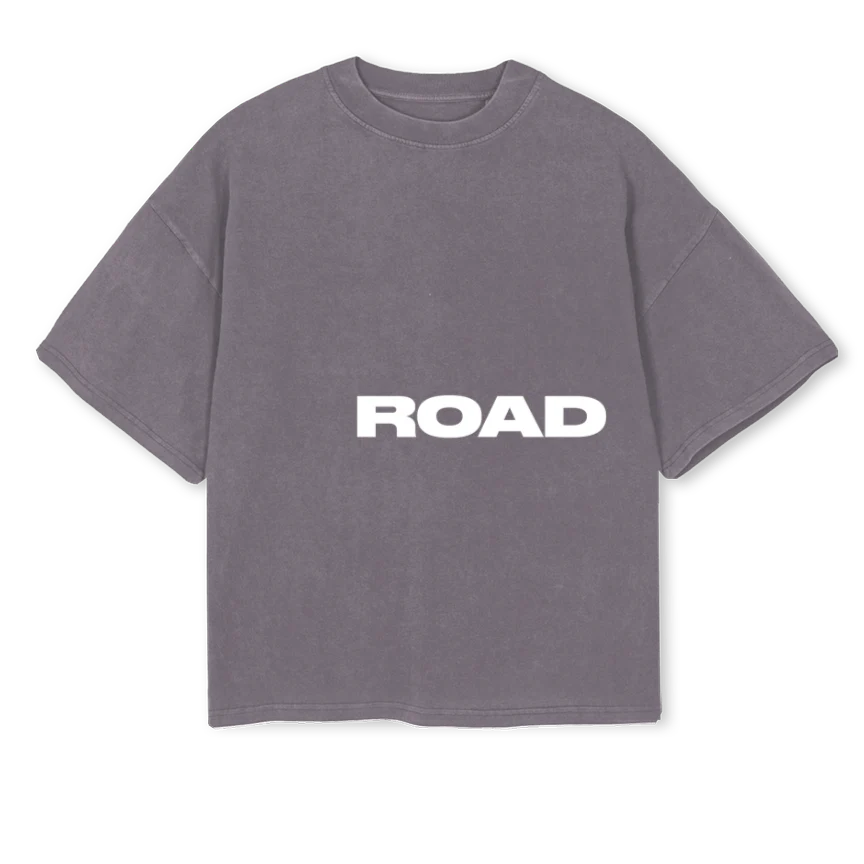 JVBROADTRIPBIG Pigment Grey Oversized Boxy Tee.