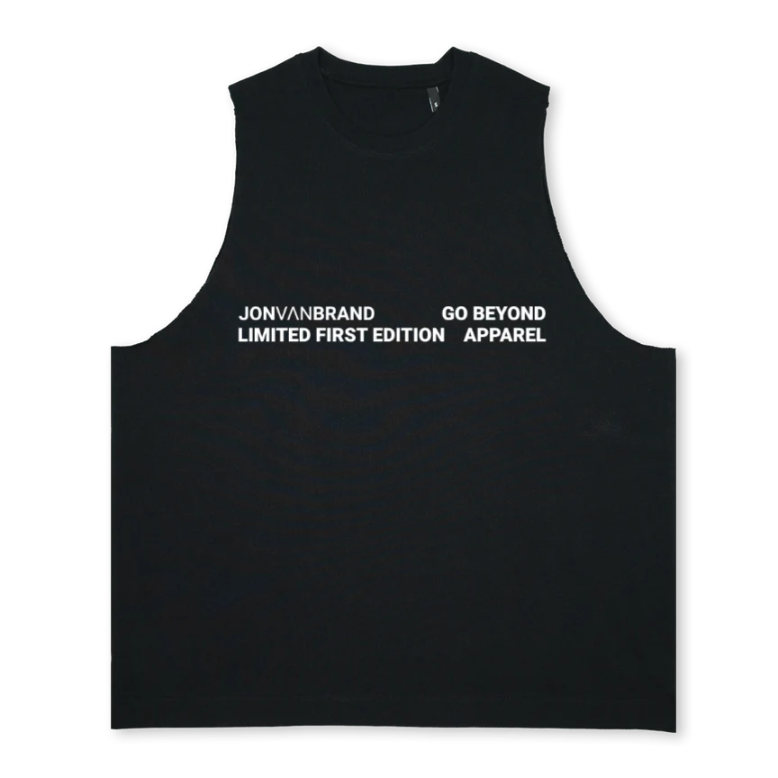JVBSIMPLEVEST Deep Black Oversized Vest.