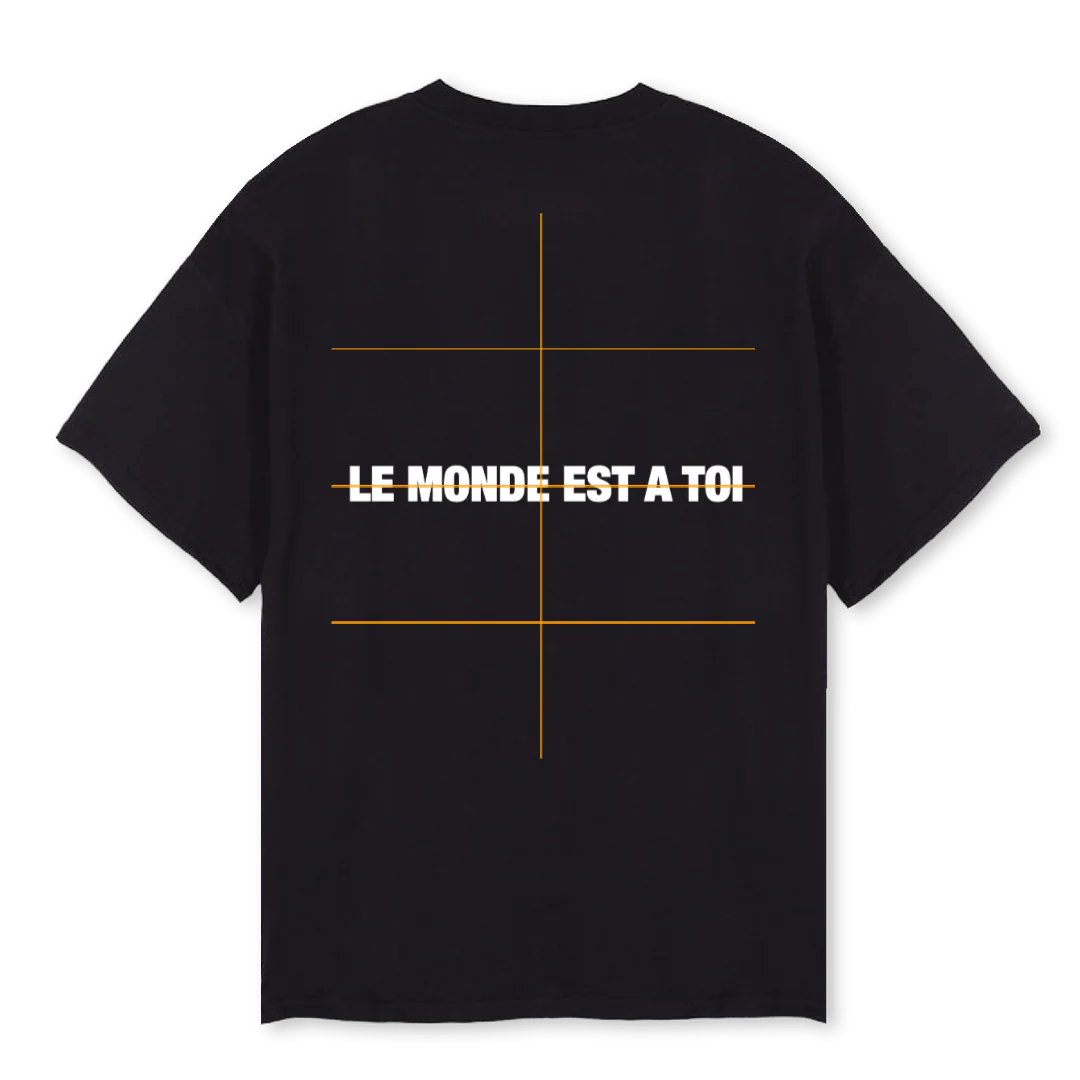 K T Black Oversized Tee. - Image 2