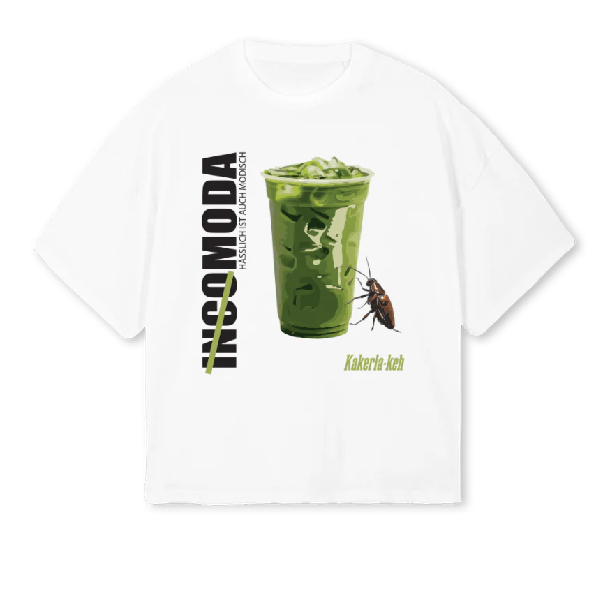KAKERMATCHA White Oversized Boxy Tee.