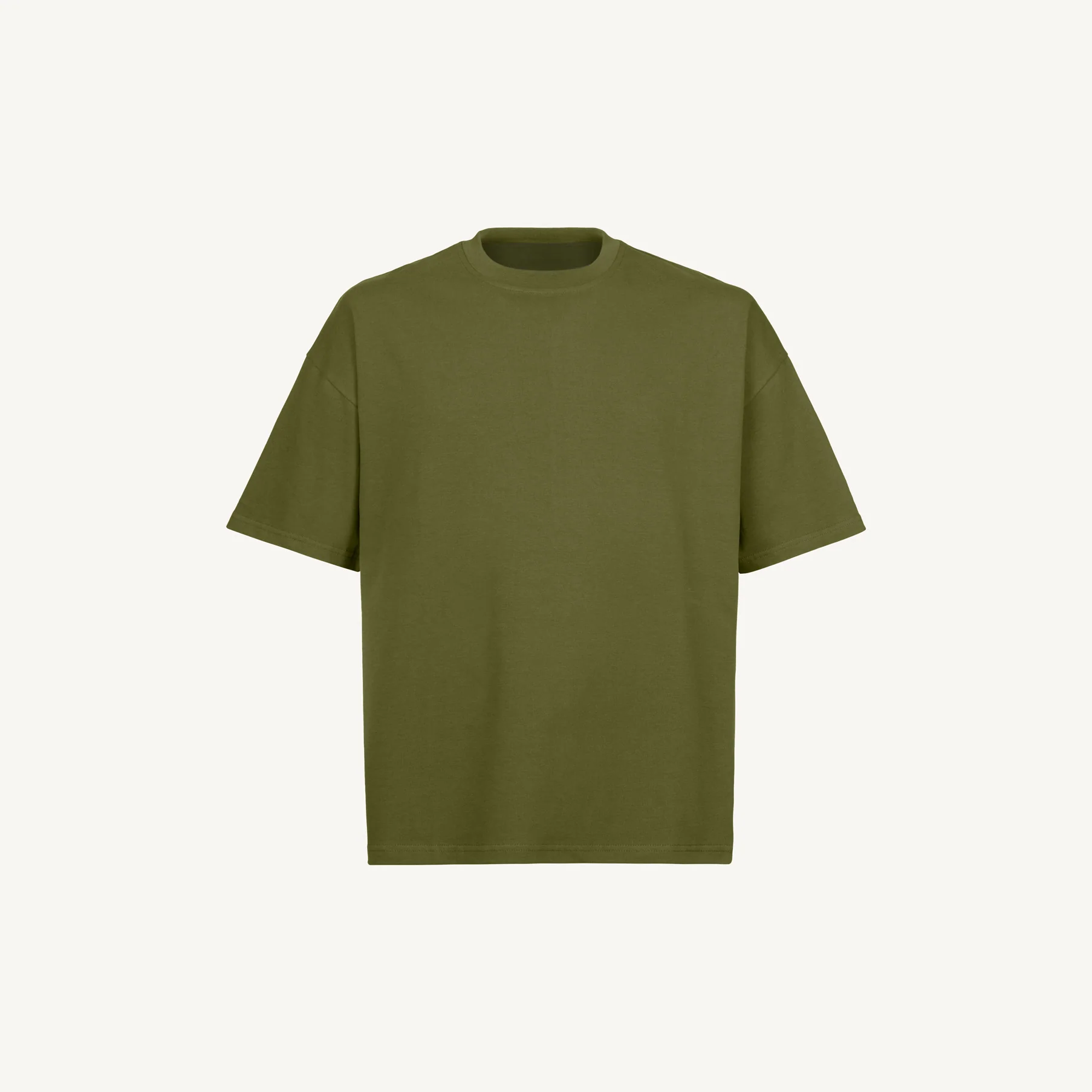 Kaki Oversized Boxy Tee.