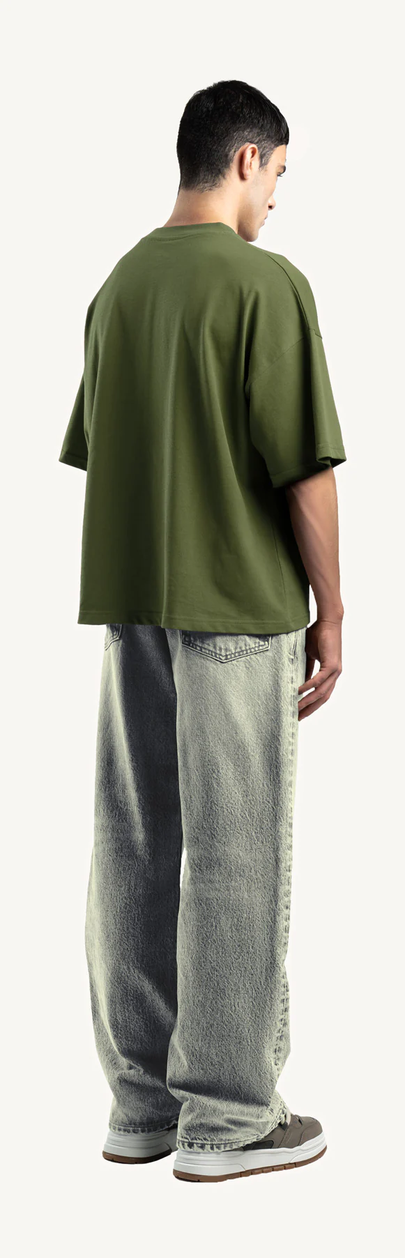 Kaki Oversized Boxy Tee. - Image 5