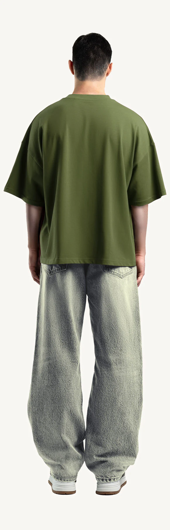 Kaki Oversized Boxy Tee. - Image 6