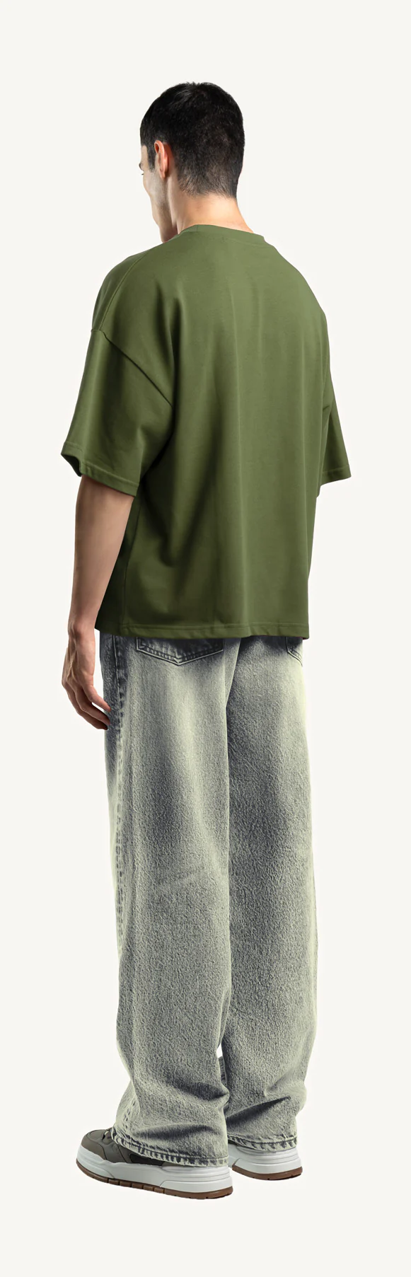Kaki Oversized Boxy Tee. - Image 7