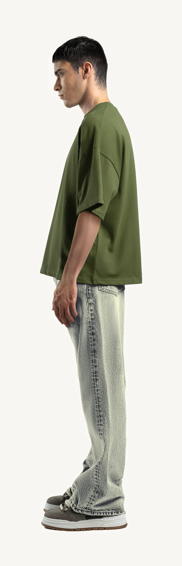 Kaki Oversized Boxy Tee. - Image 8