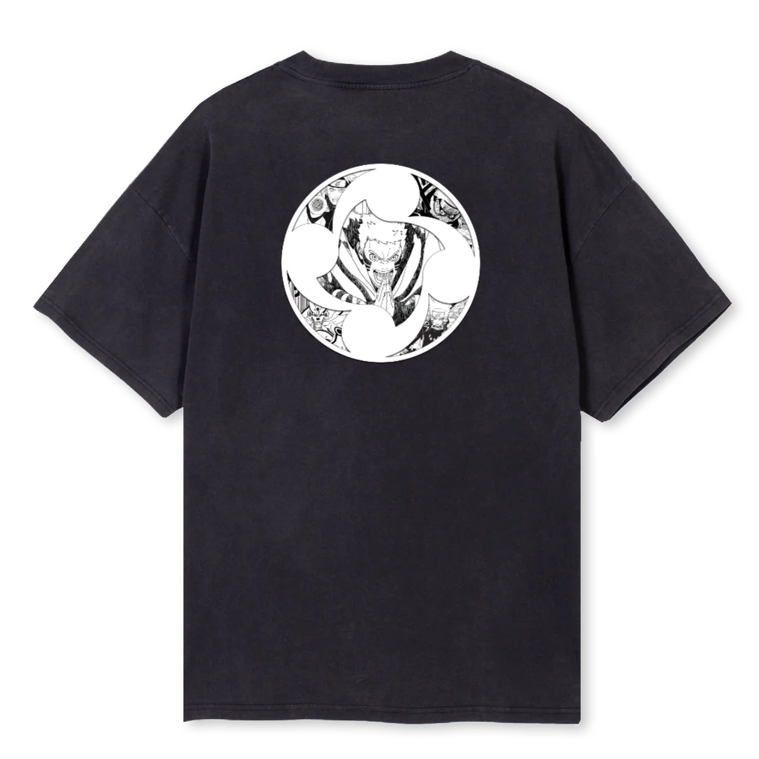 KANJIXHEADBAND Vintage Black Oversized Tee. - Image 2