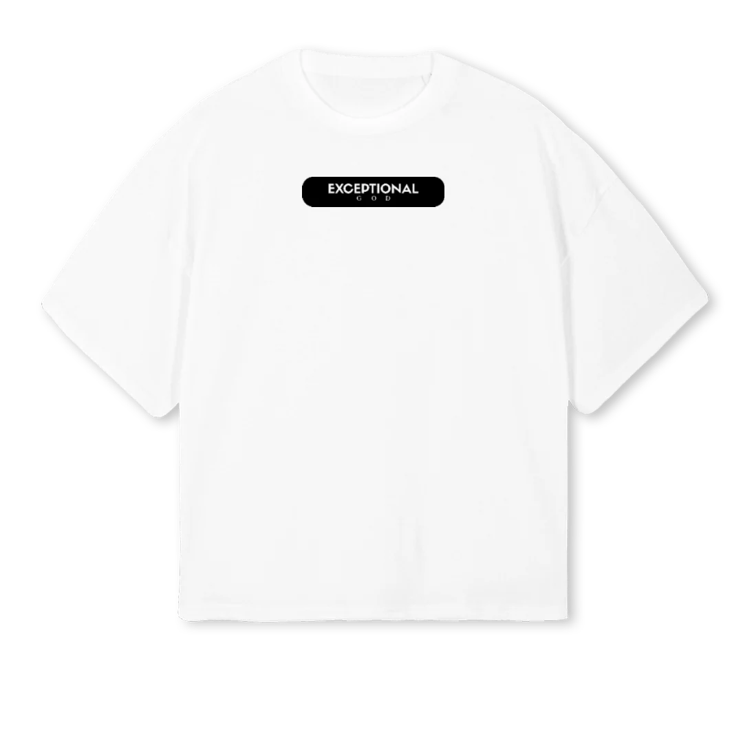 KAYGWTHLUKE White Oversized Boxy Tee.