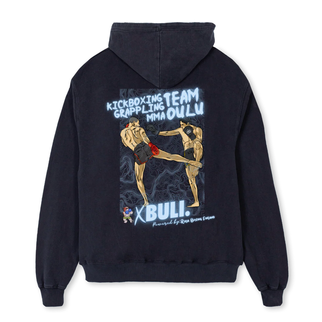 KBT HUPPARII Vintage Black Oversized Hoodie. - Image 2