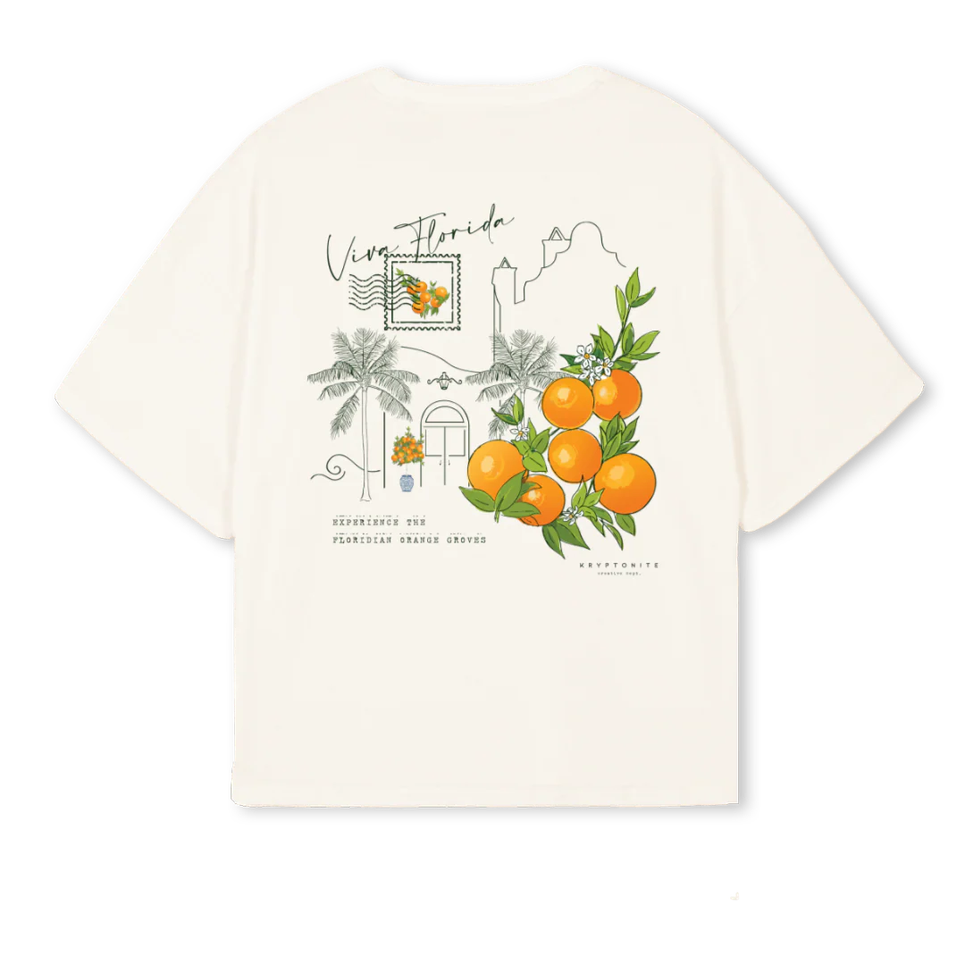 KCD VIVAFL Vintage White Oversized Boxy Tee. - Image 2