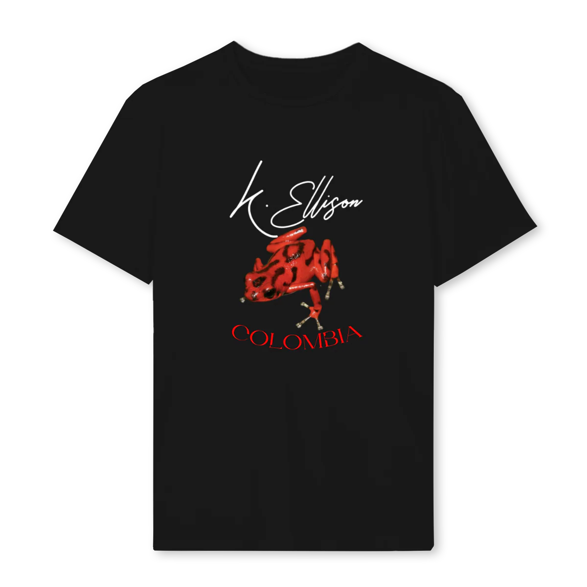 KELLIEFROG Black Regular Tee.