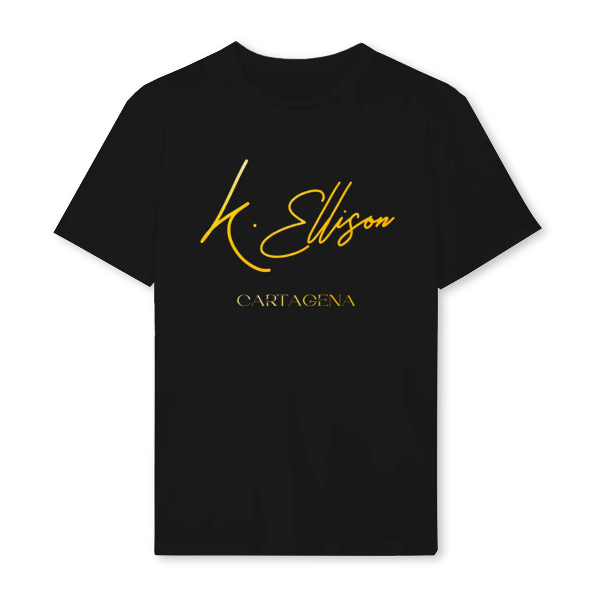 KELLIEGOLD Black Regular Tee.