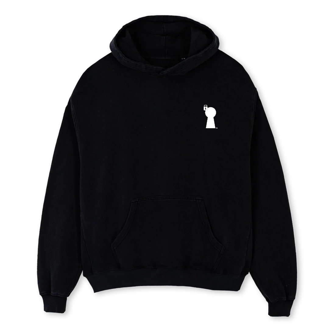 KEY Black Oversized Hoodie.