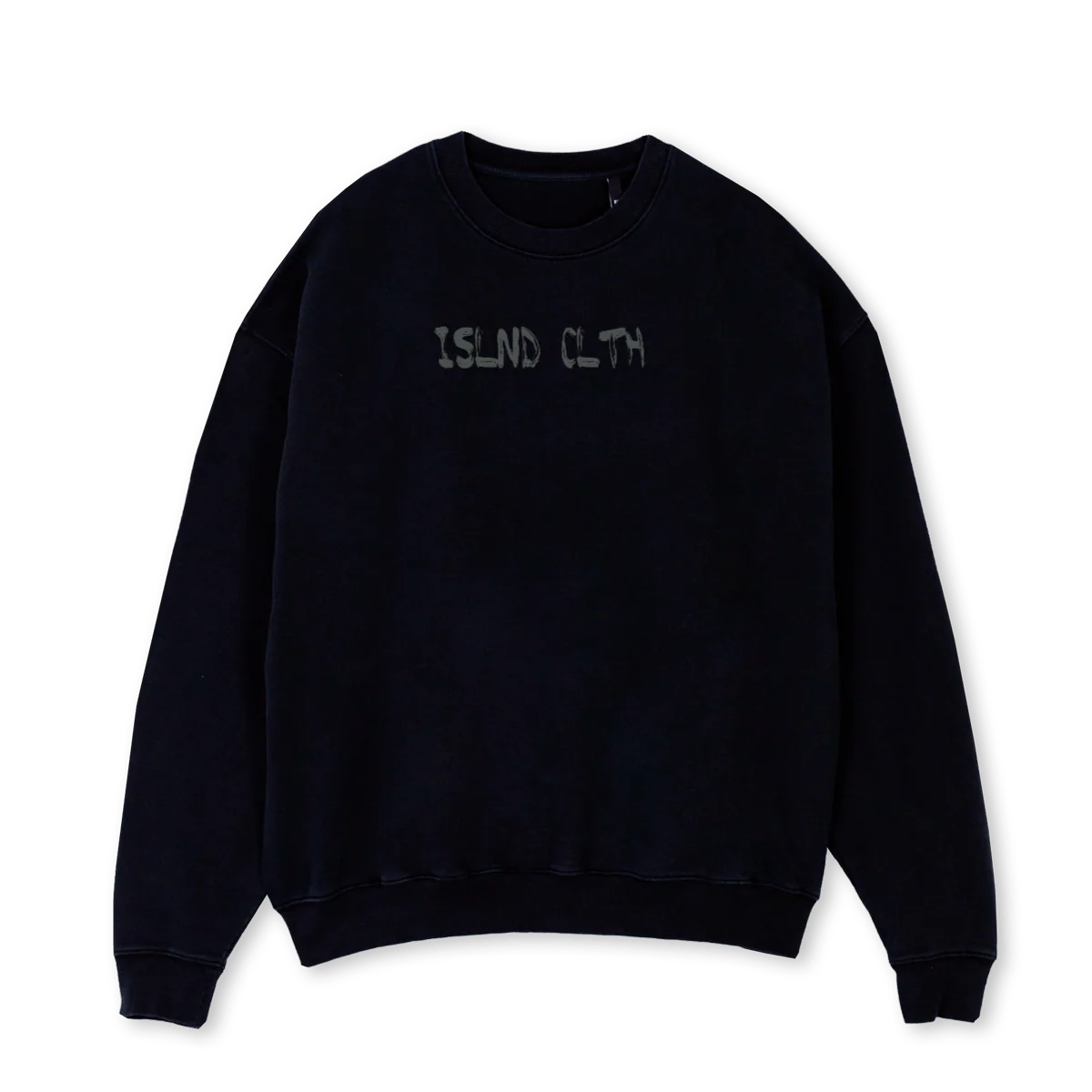 KEZ SWEA Black Oversized Crewneck Sweater.