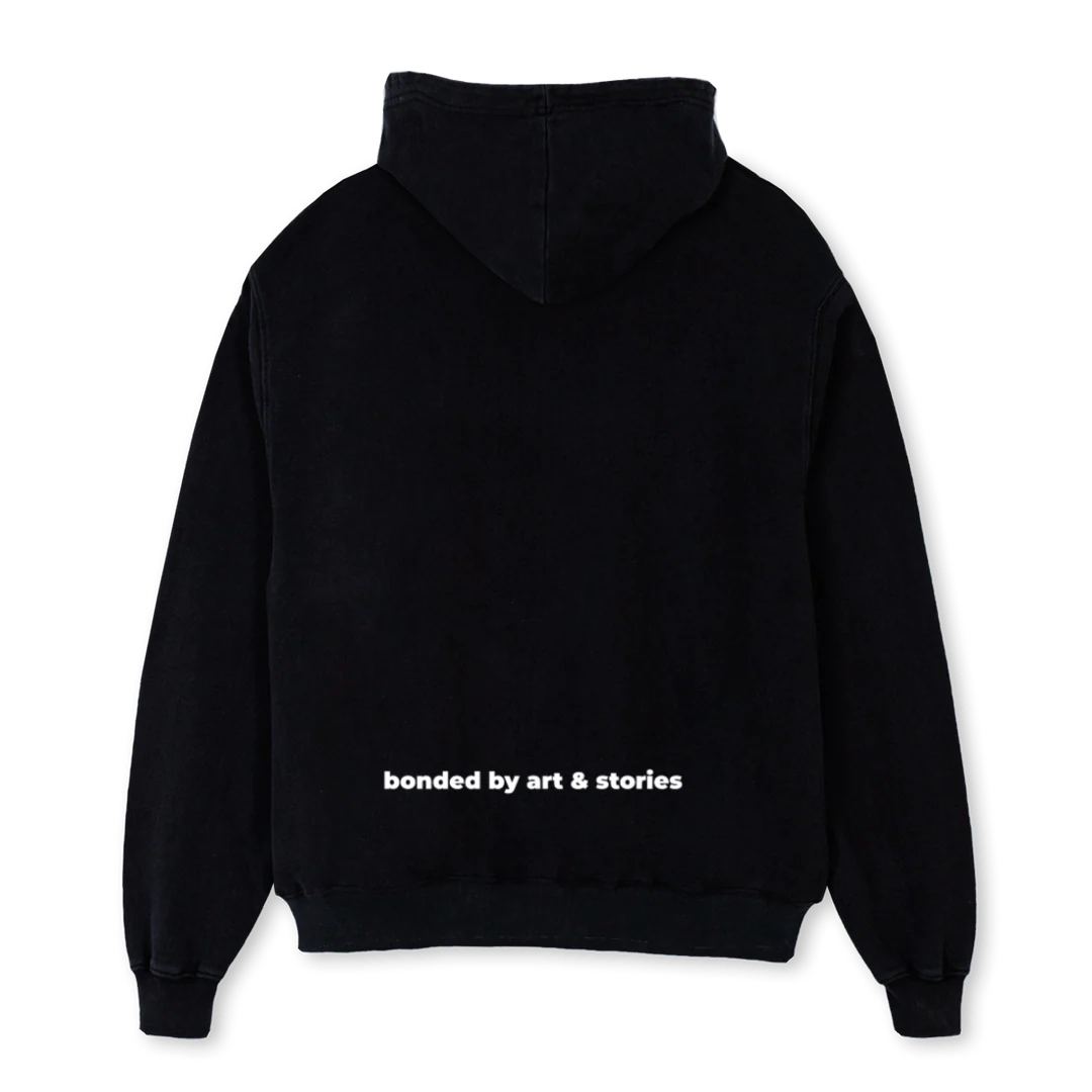 KFOLKK Black Oversized Zipped Hoodie. - Image 2