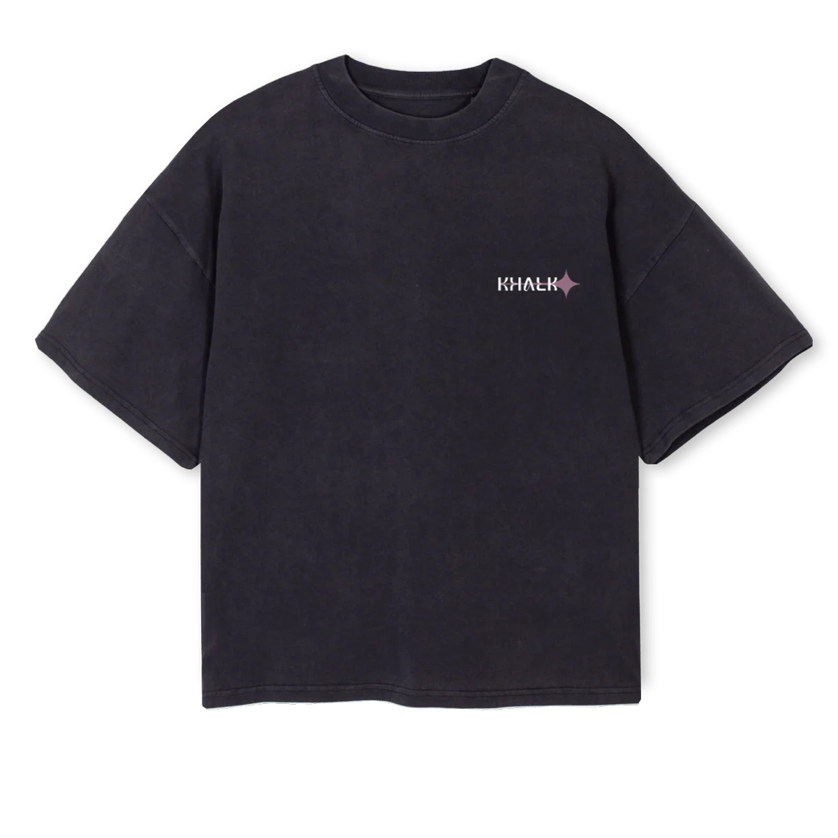 KHALKSHOOTINGSTARVIO Vintage Black Oversized Boxy Tee.