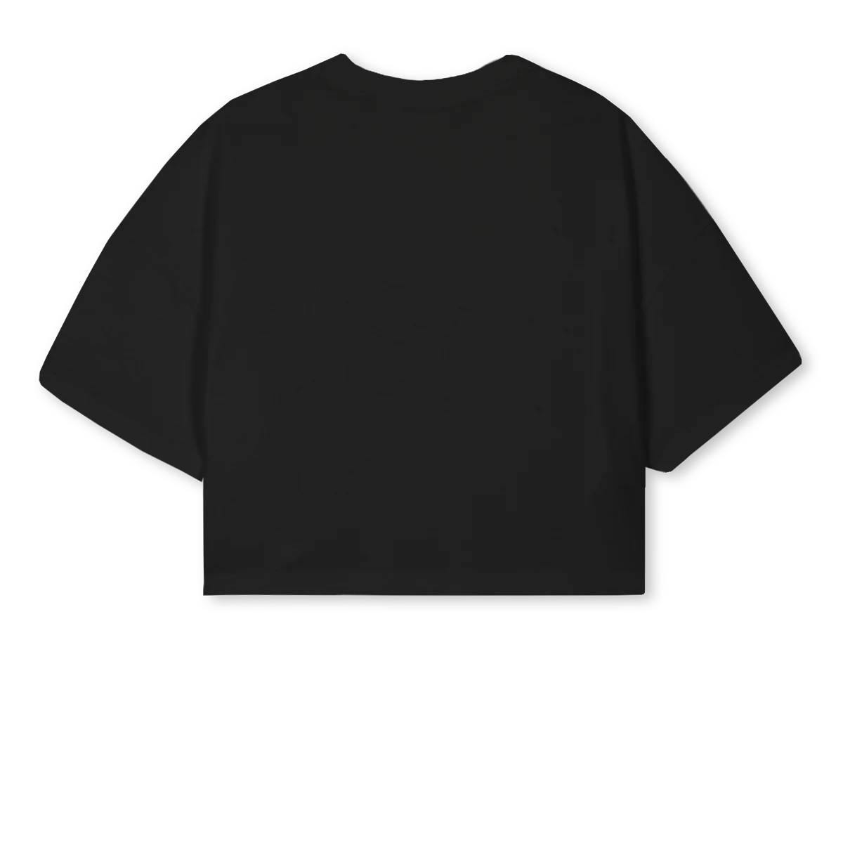 KIANI CROPPED T Black Cropped Oversized Tee. - Image 2