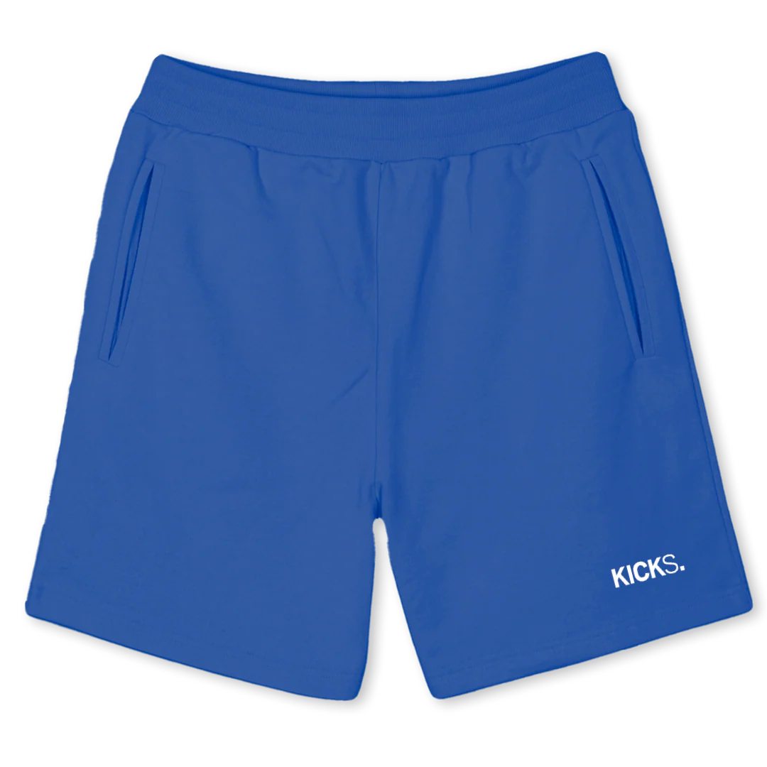KICKS COBALT SHORTSS Cobalt Blue Sweatshorts.