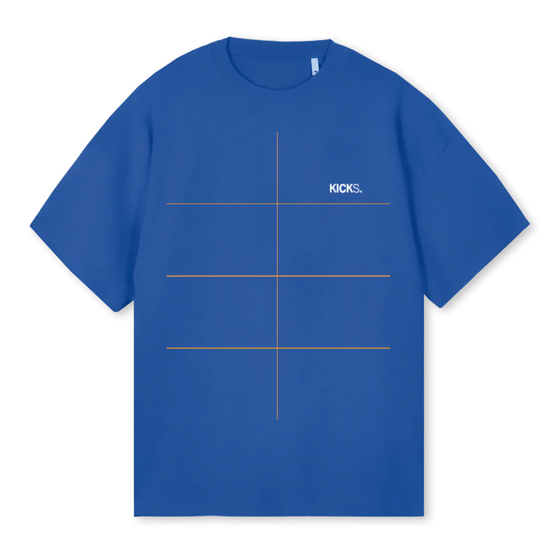 KICKS TSHIRTCOBALT Cobalt Blue Oversized Tee.