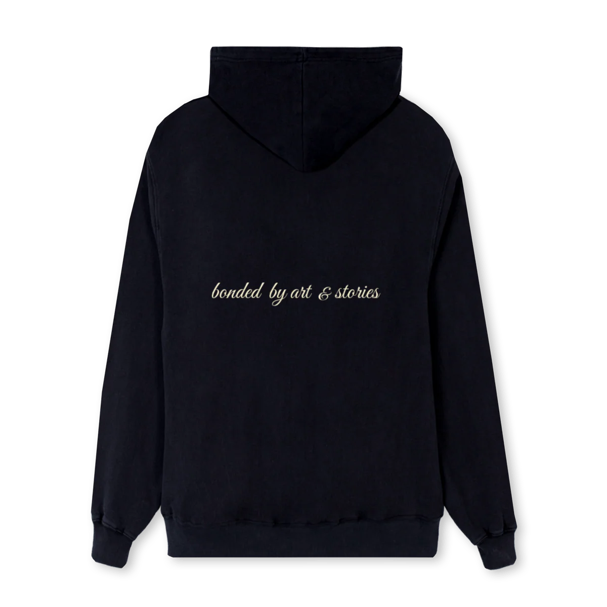 KINFOLKK Black Regular Hoodie. - Image 2