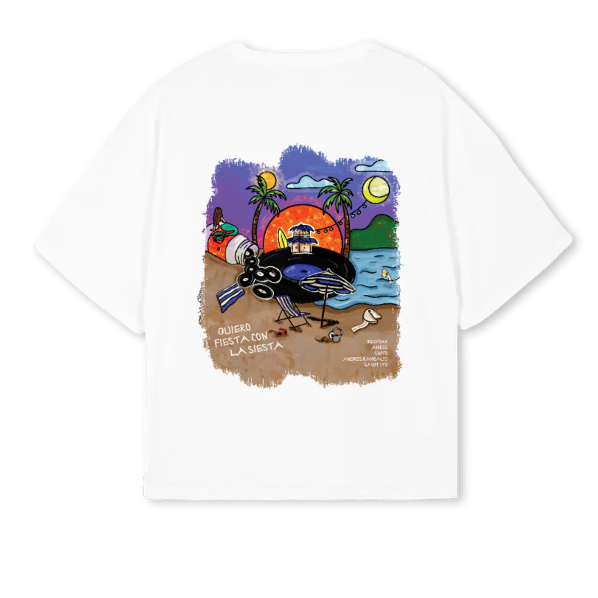KIOSKSPLASHWHITE White Oversized Boxy Tee. - Image 2