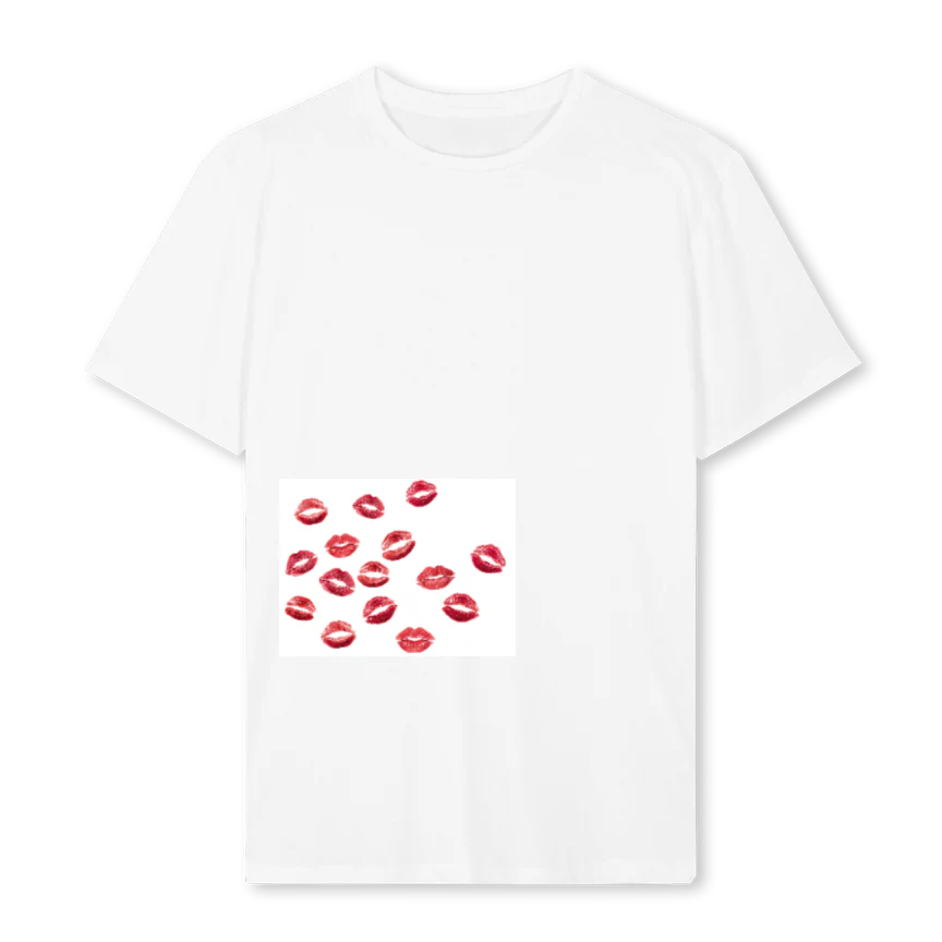 KISS PRINT RICHTIG White Regular Tee.