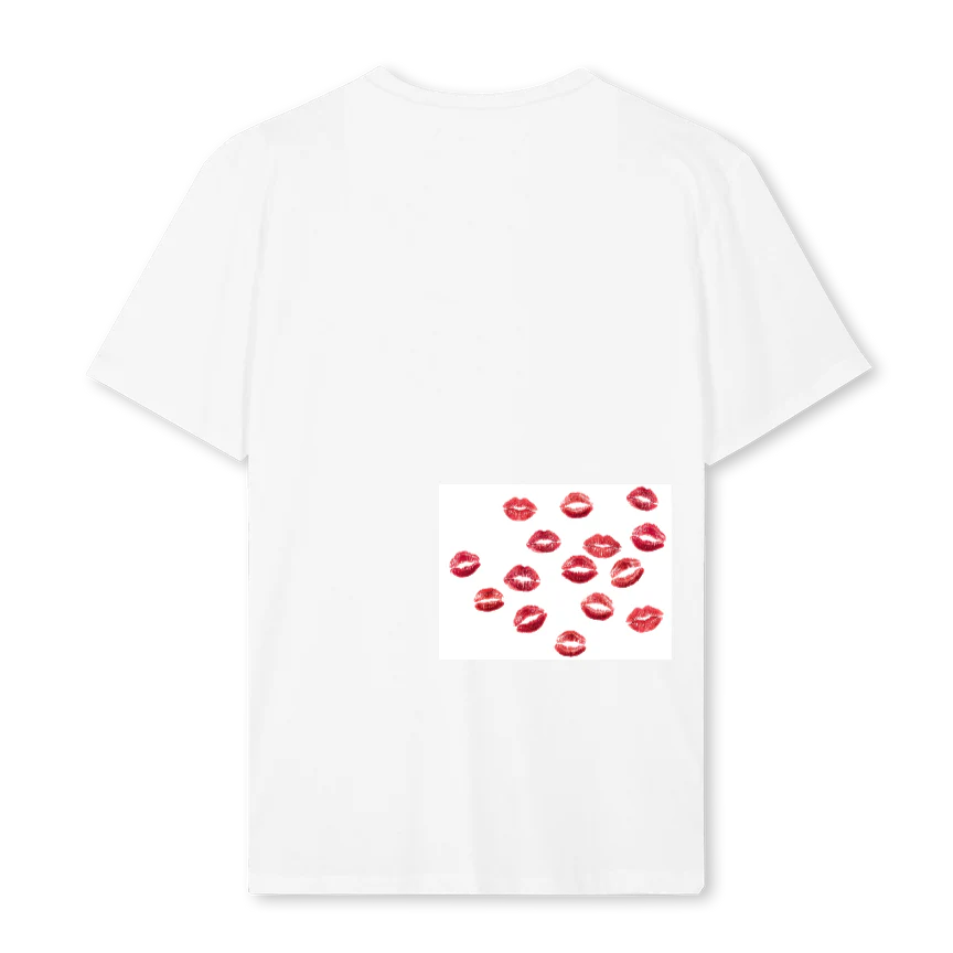 KISS PRINT RICHTIG White Regular Tee. - Image 2