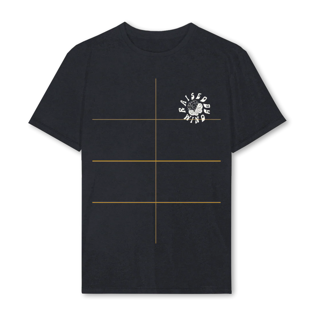 KITEADDICT  Vintage Black Regular Tee.