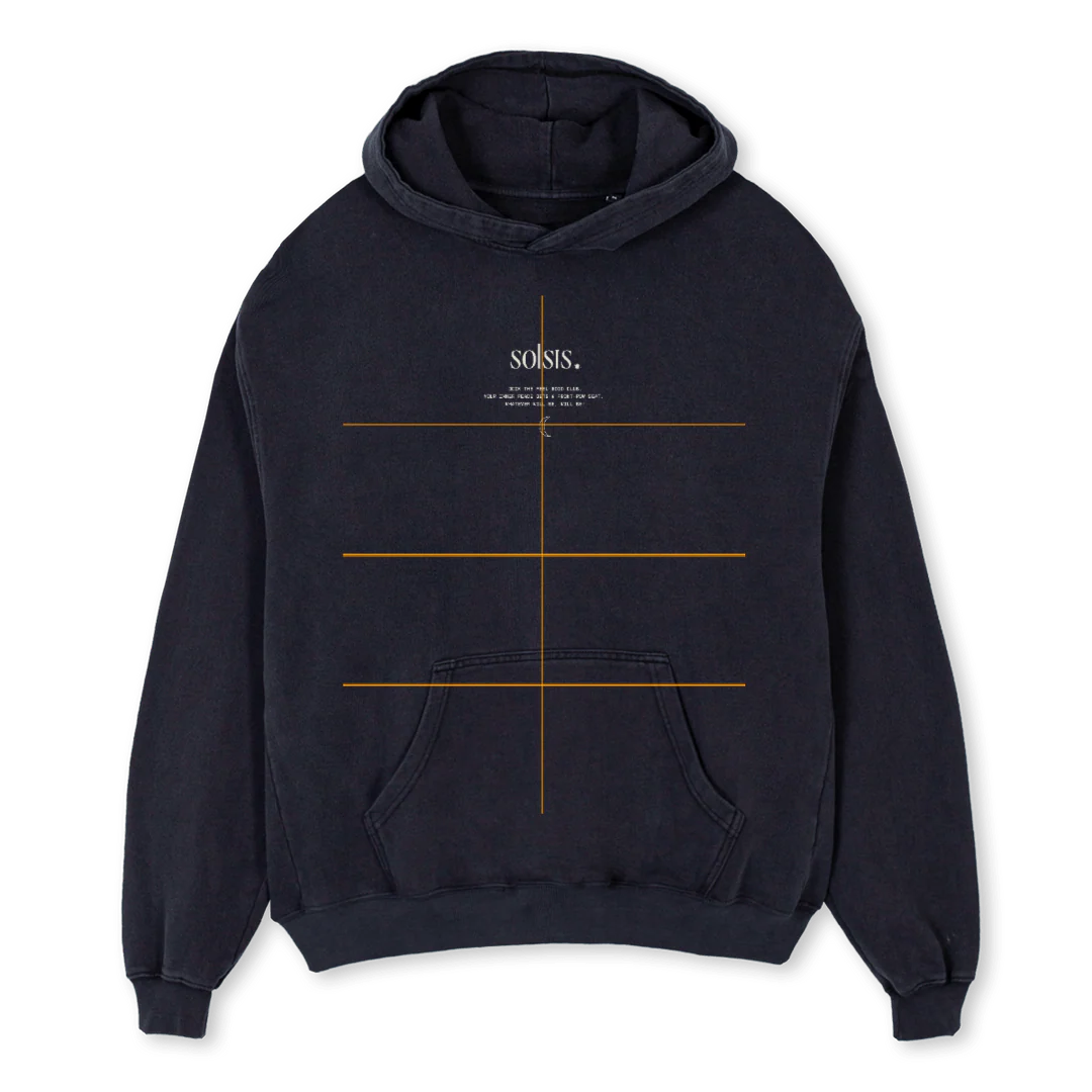 KMEBLK Vintage Black Oversized Hoodie.