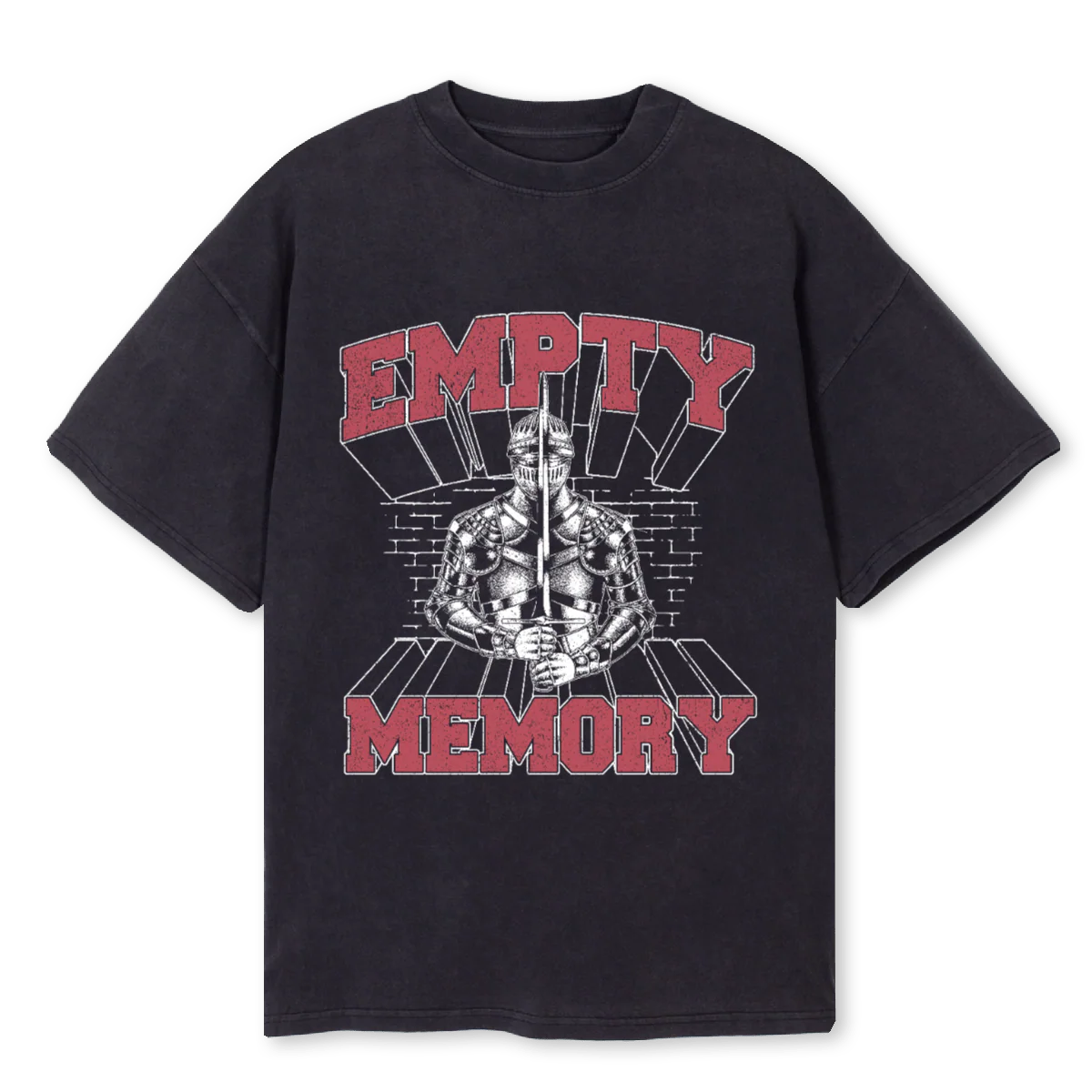 KNIGHTTEE Vintage Black Oversized Tee.