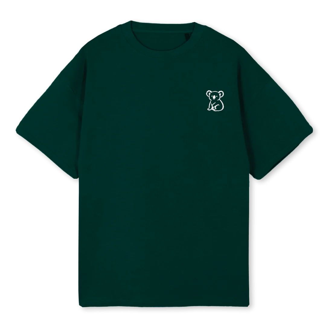 KOALA BLURRY VERD Wild Green Oversized Tee.