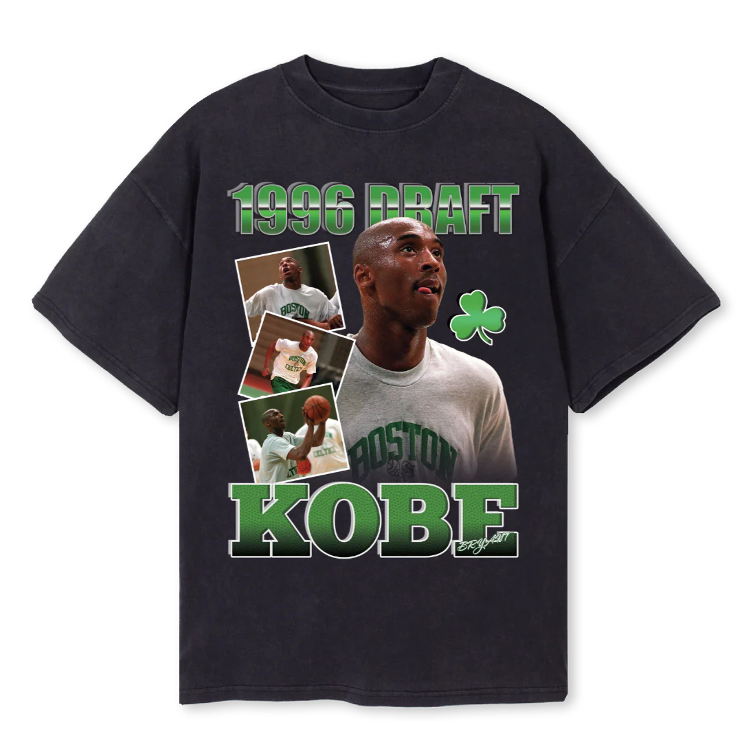 KOBE CELTICS Vintage Black Oversized Tee.