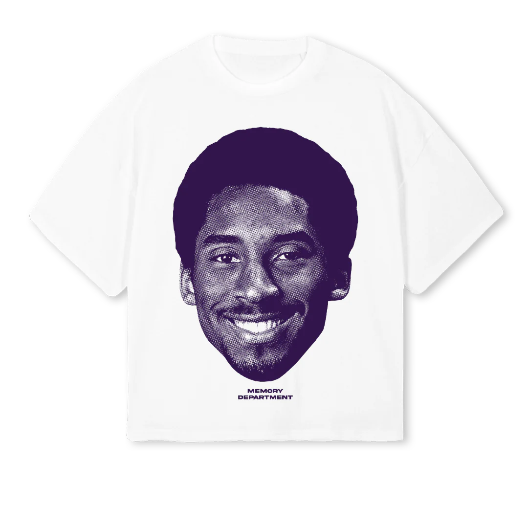 KOBE White Oversized Boxy Tee.