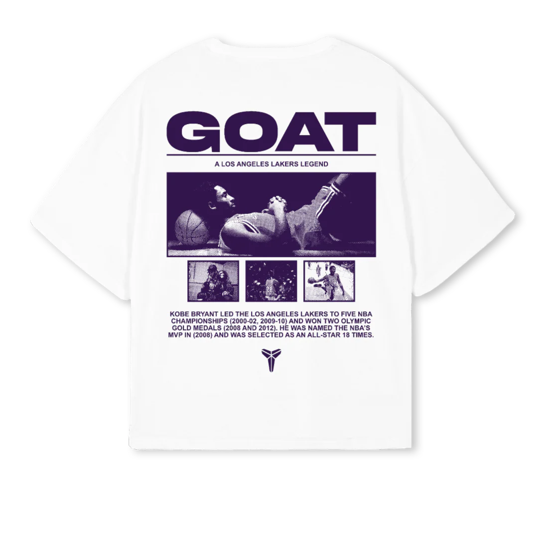 KOBE White Oversized Boxy Tee. - Image 2