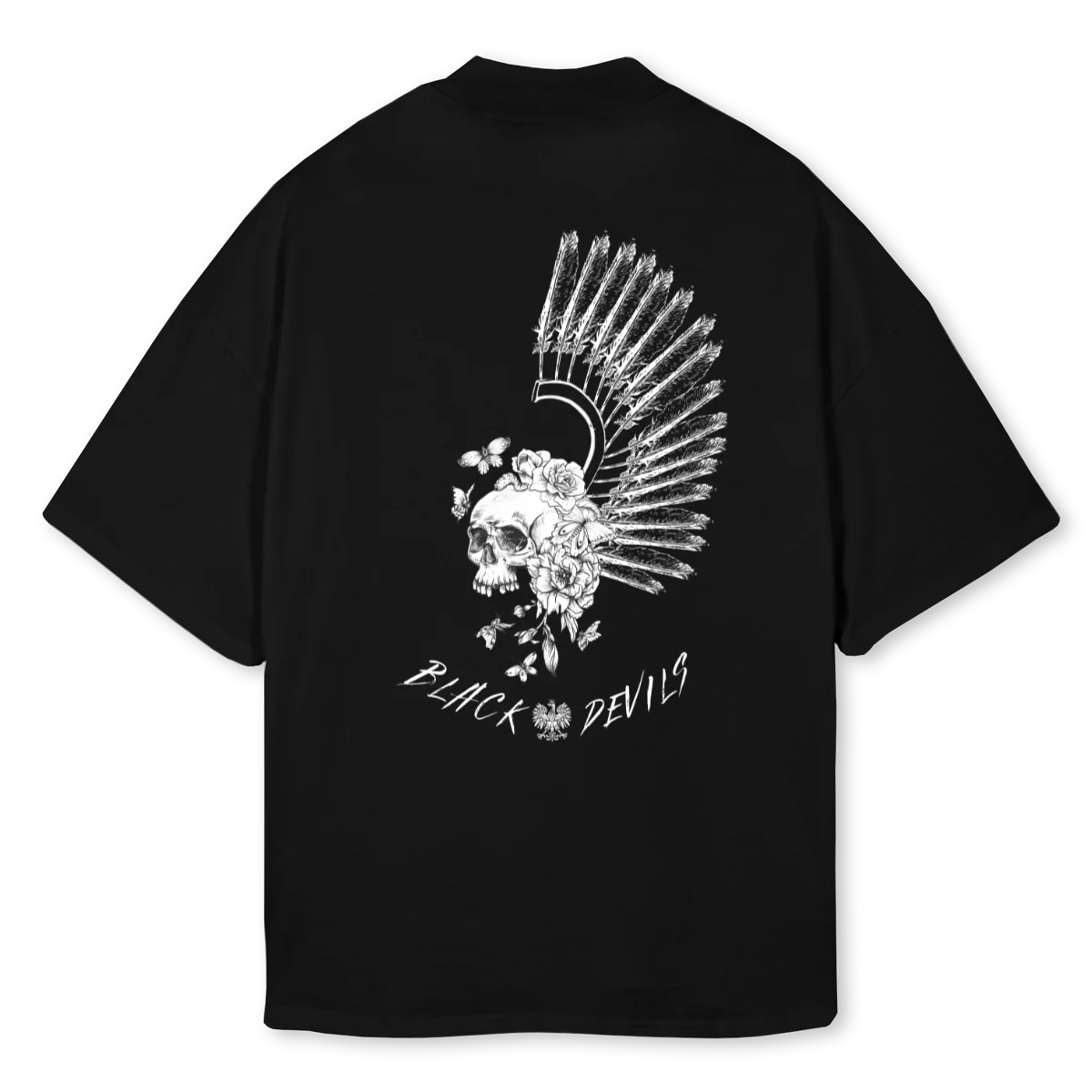 KONRAD POSBERG Black Oversized Mock Neck Tee. - Image 2