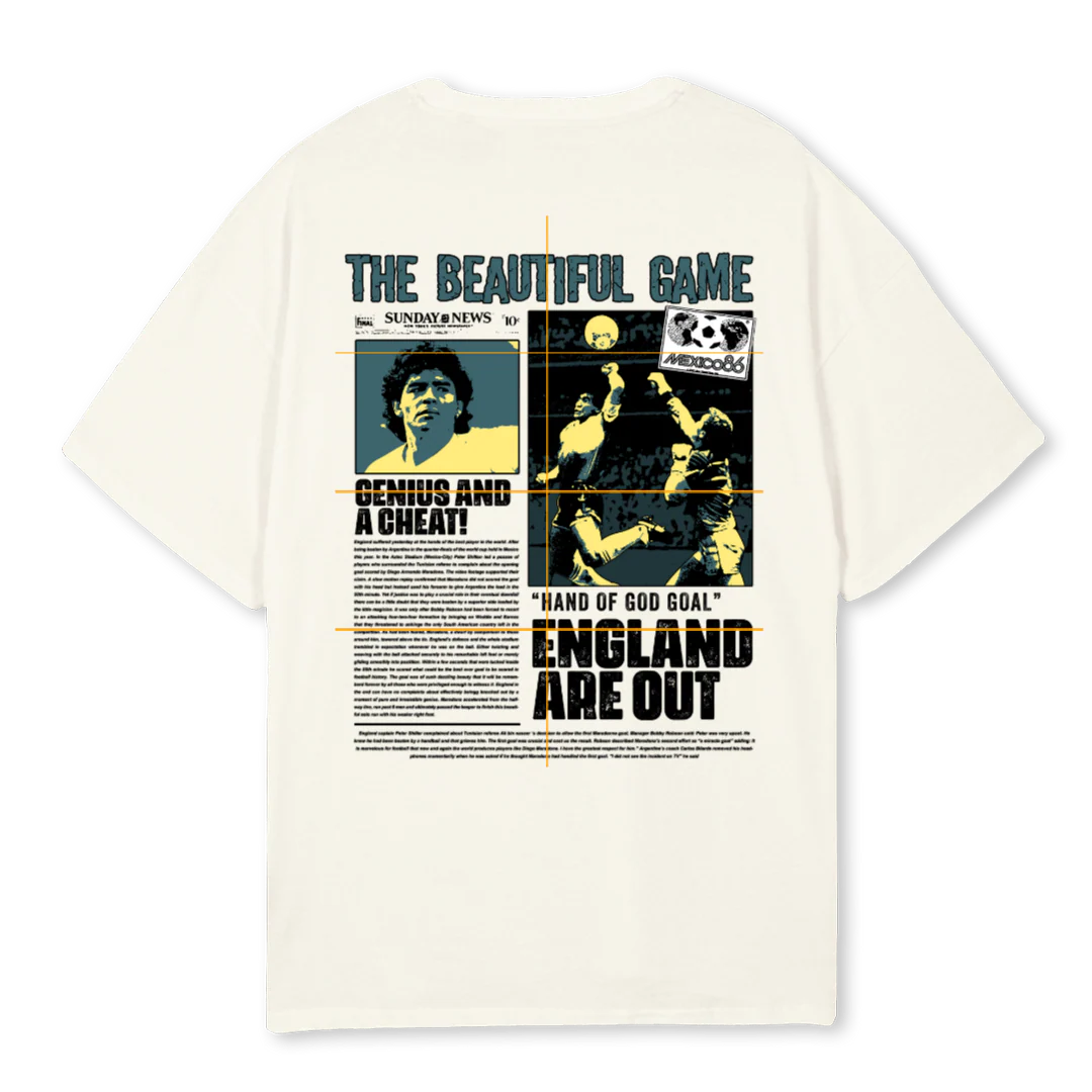 KRANTENKOP Cream Oversized Tee. - Image 2