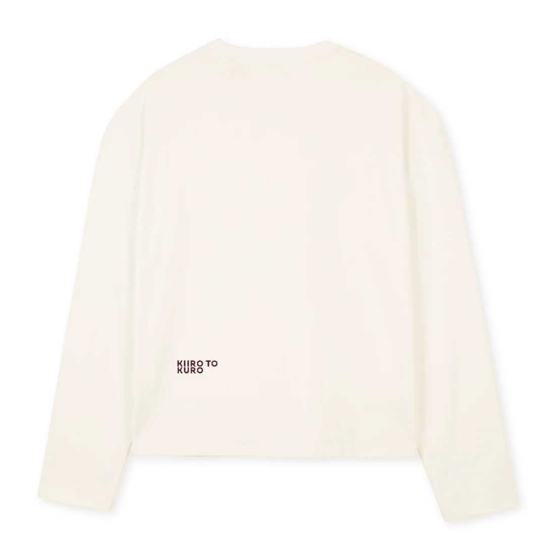 KTKJAPANESEBROWN Vintage White Oversized Boxy LS Tee. - Image 2