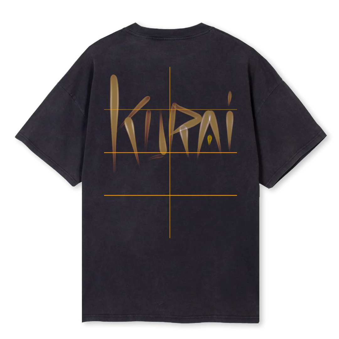 KURAI Vintage Black Oversized Tee. - Image 2