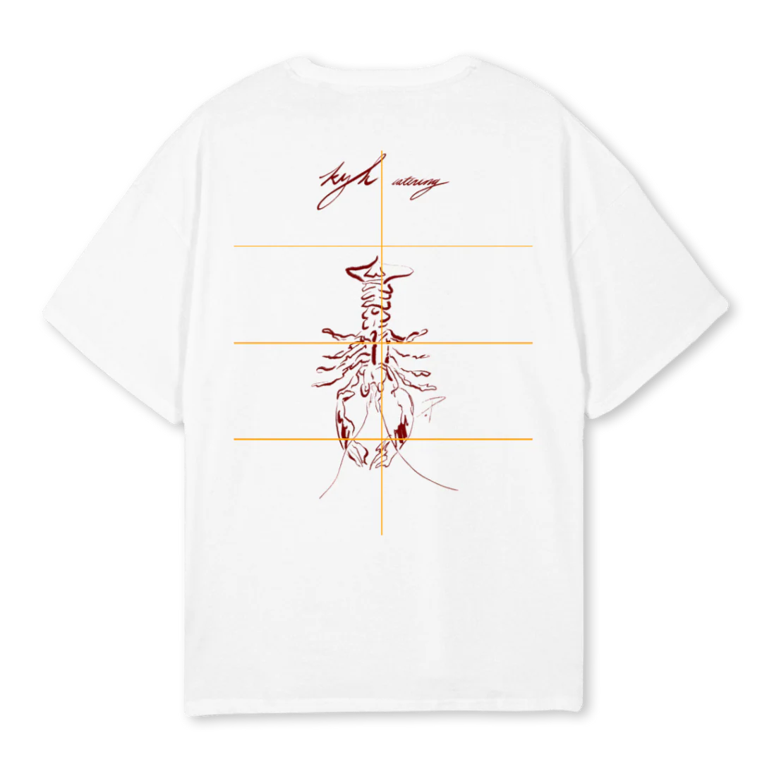 KYKCATERING White Oversized Tee. - Image 2