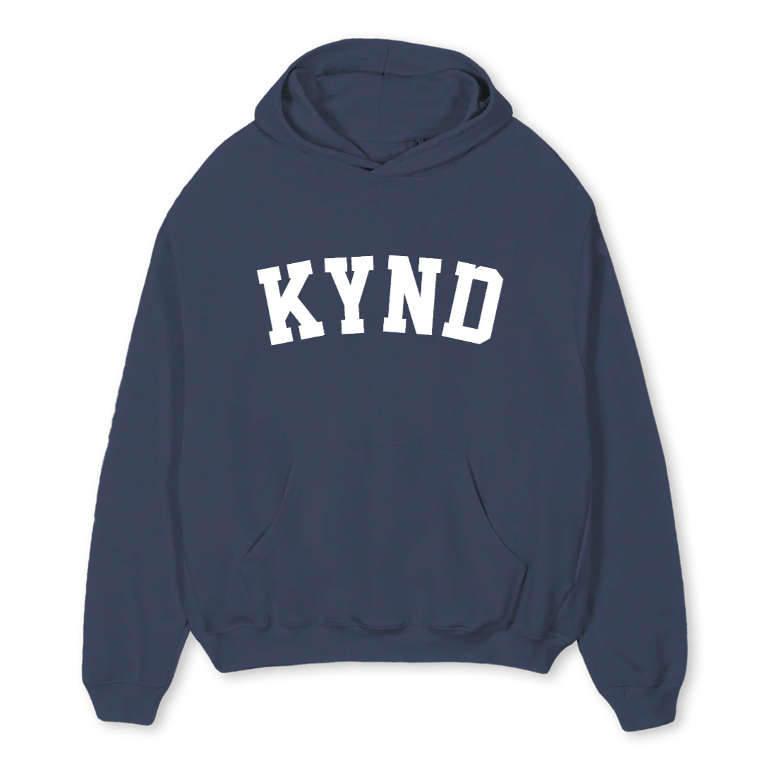 KYNDVARSITYCREWBLK Navy Blue Oversized Hoodie.