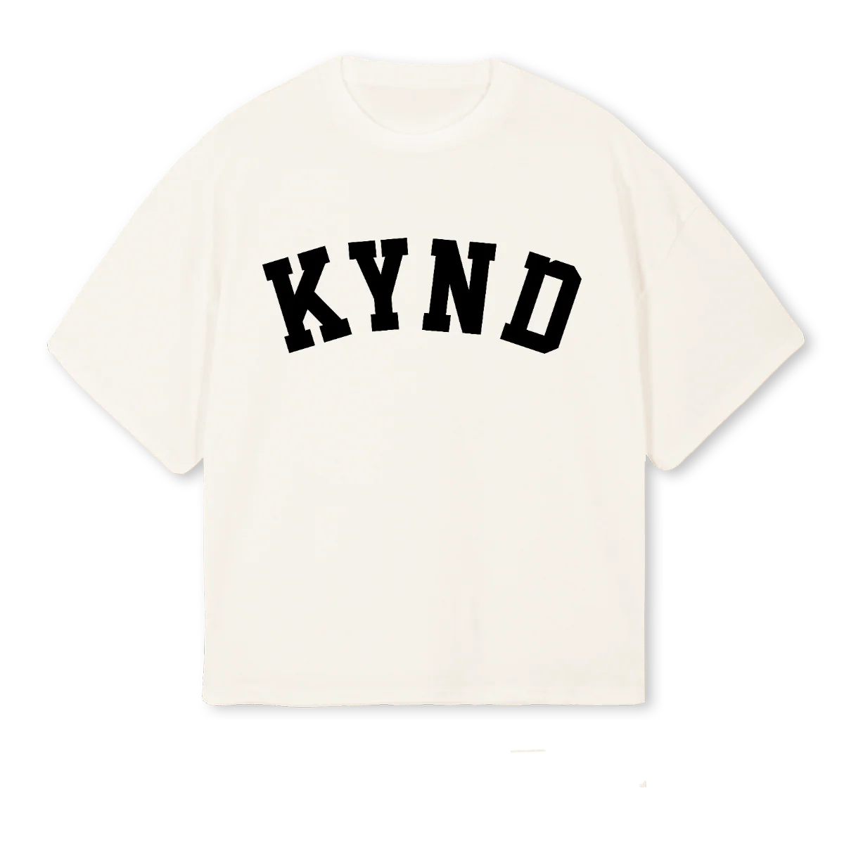 KYNDVARSITYTEEOFFWHT Vintage White Oversized Boxy Tee.
