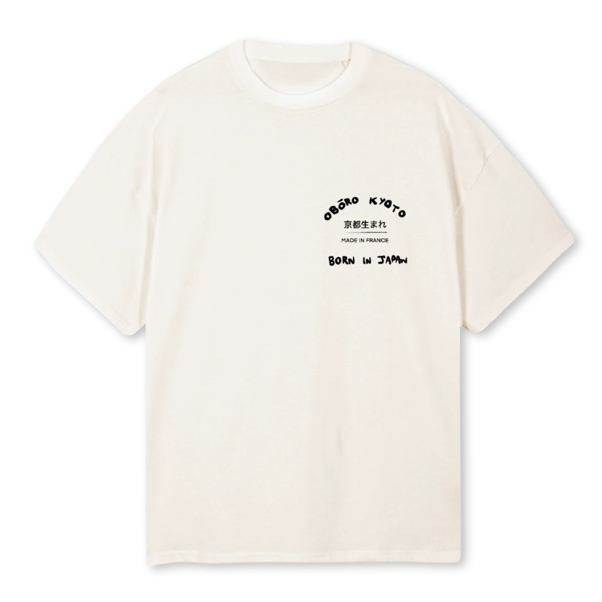 KYOTO CAVIAR Vintage White Oversized Tee.