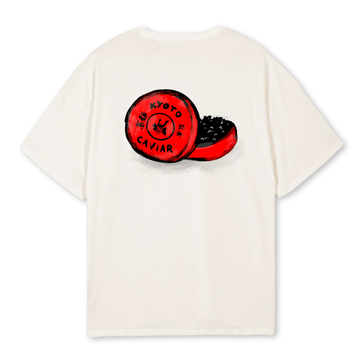 KYOTO CAVIAR Vintage White Oversized Tee. - Image 2