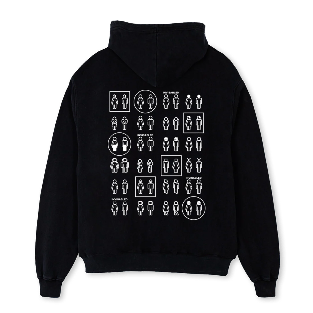 LABELS B Black Oversized Hoodie. - Image 2