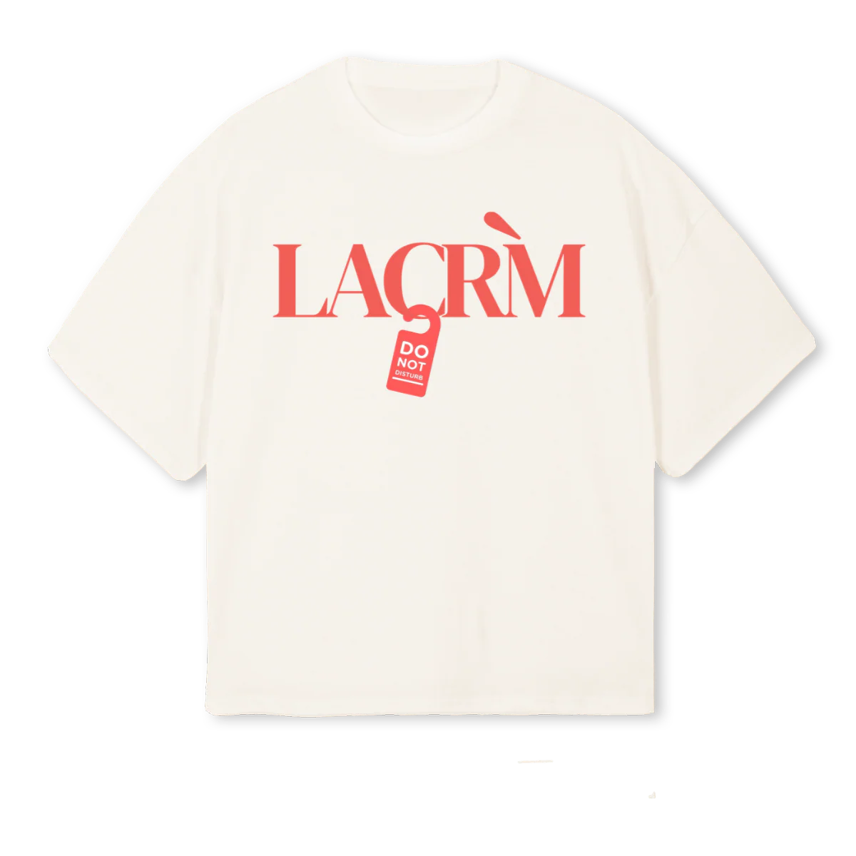 LACRM  Vintage White Oversized Boxy Tee.