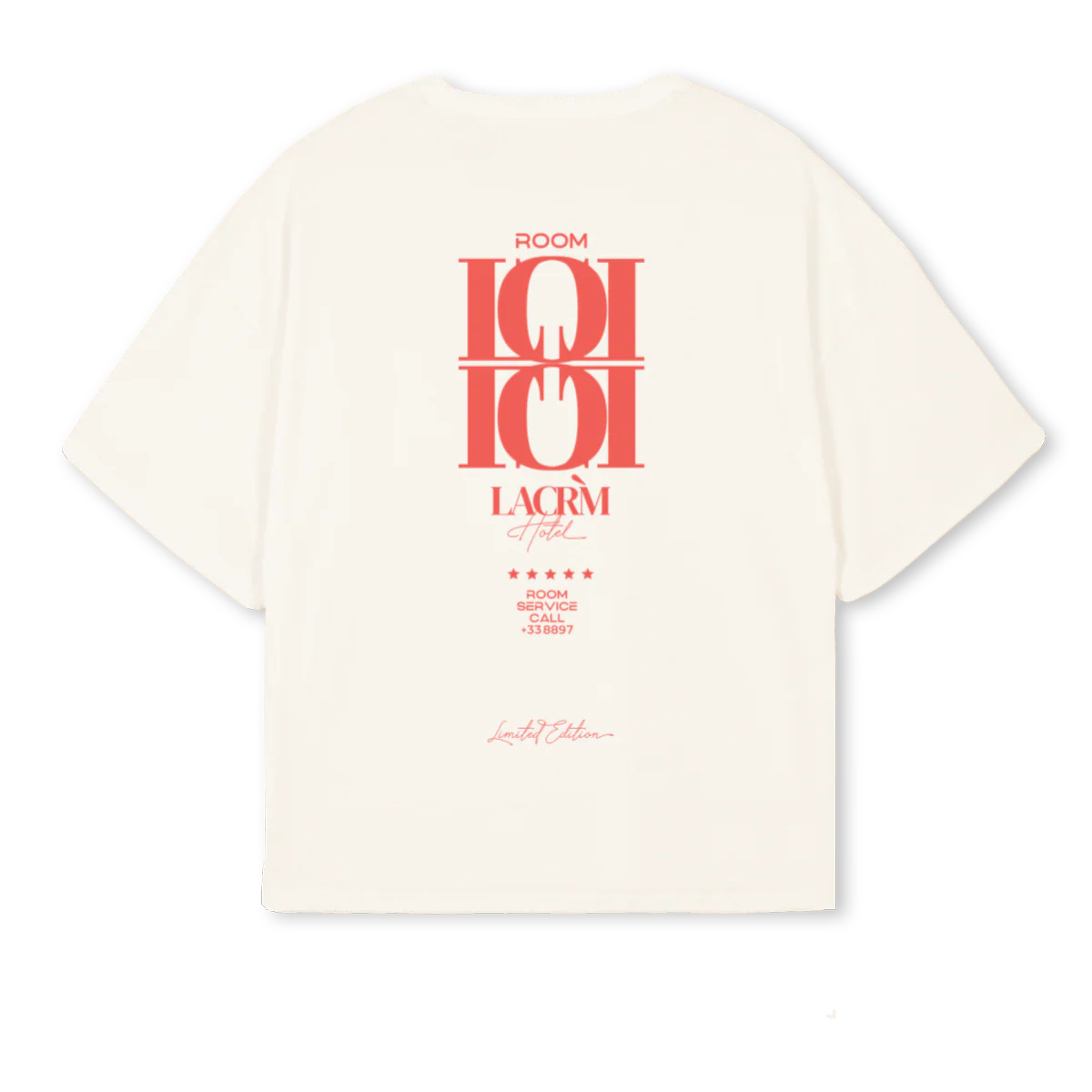 LACRM  Vintage White Oversized Boxy Tee. - Image 2