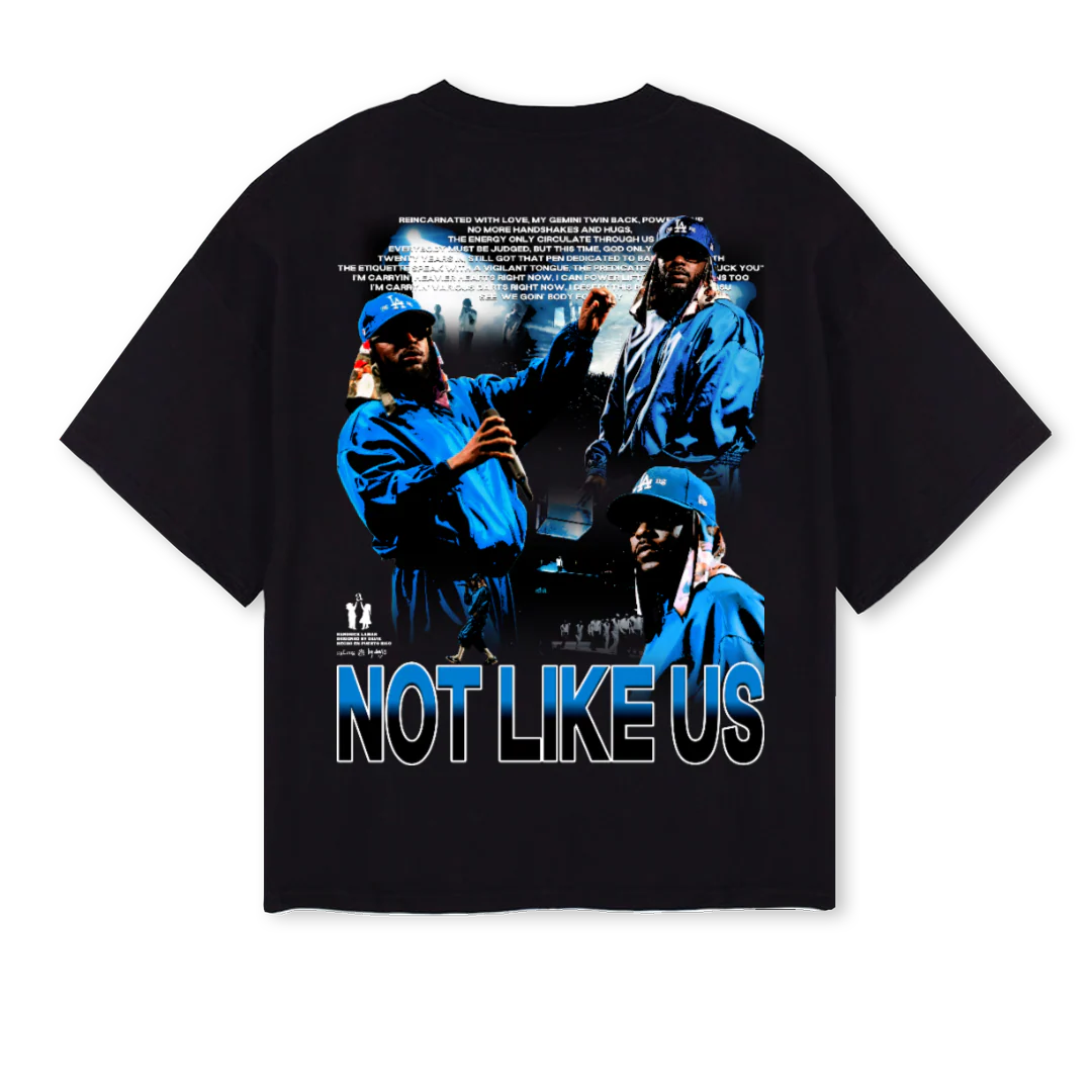 LAMAR Black Oversized Boxy Tee. - Image 2