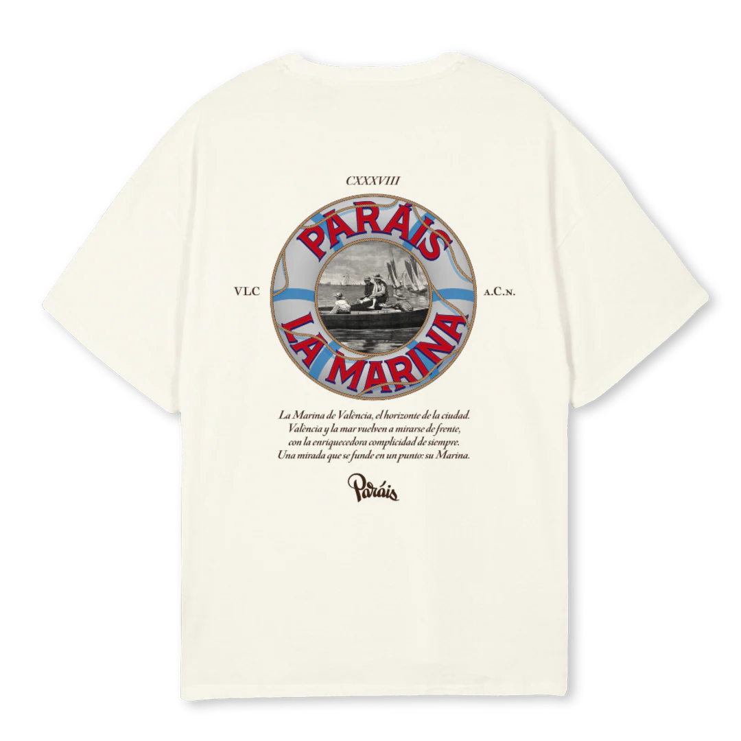 LAMARINA  Cream Oversized Tee. - Image 2