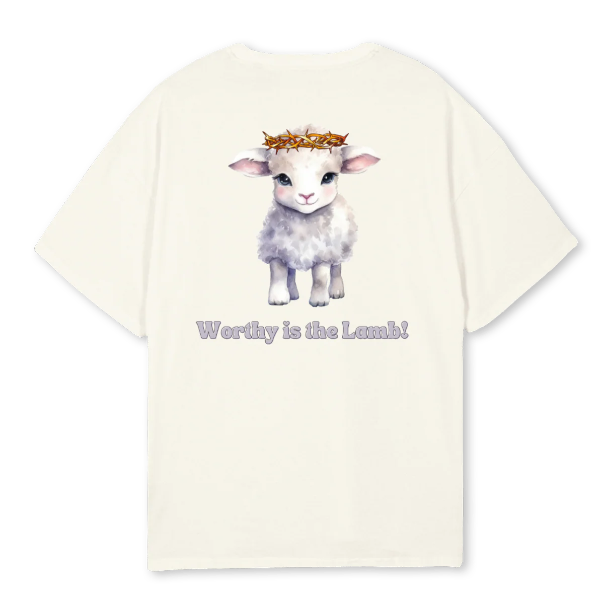 LAMB Cream Oversized Tee. - Image 2